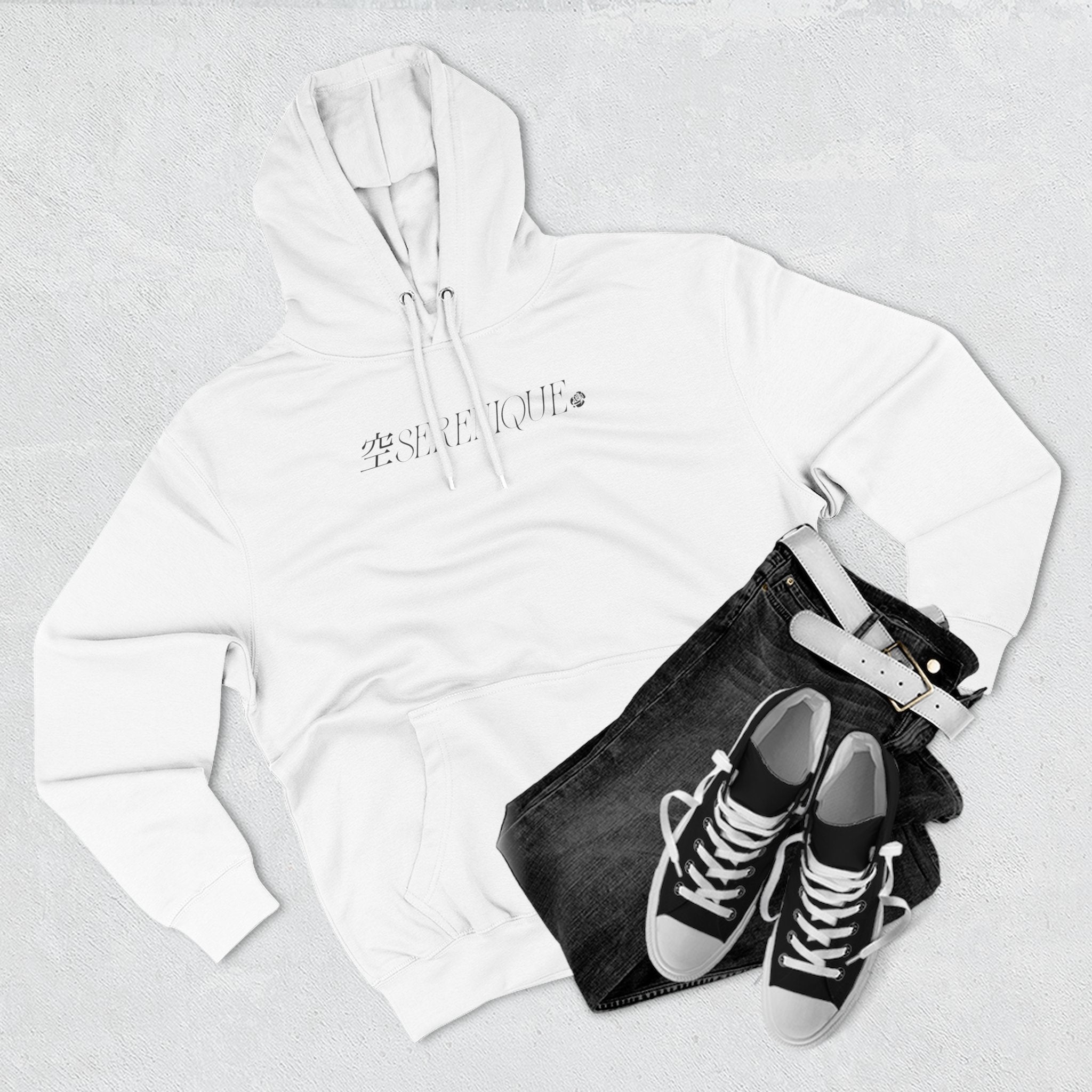 Hoodie - Japanese Floral Inspirational Three-Panel Fleece