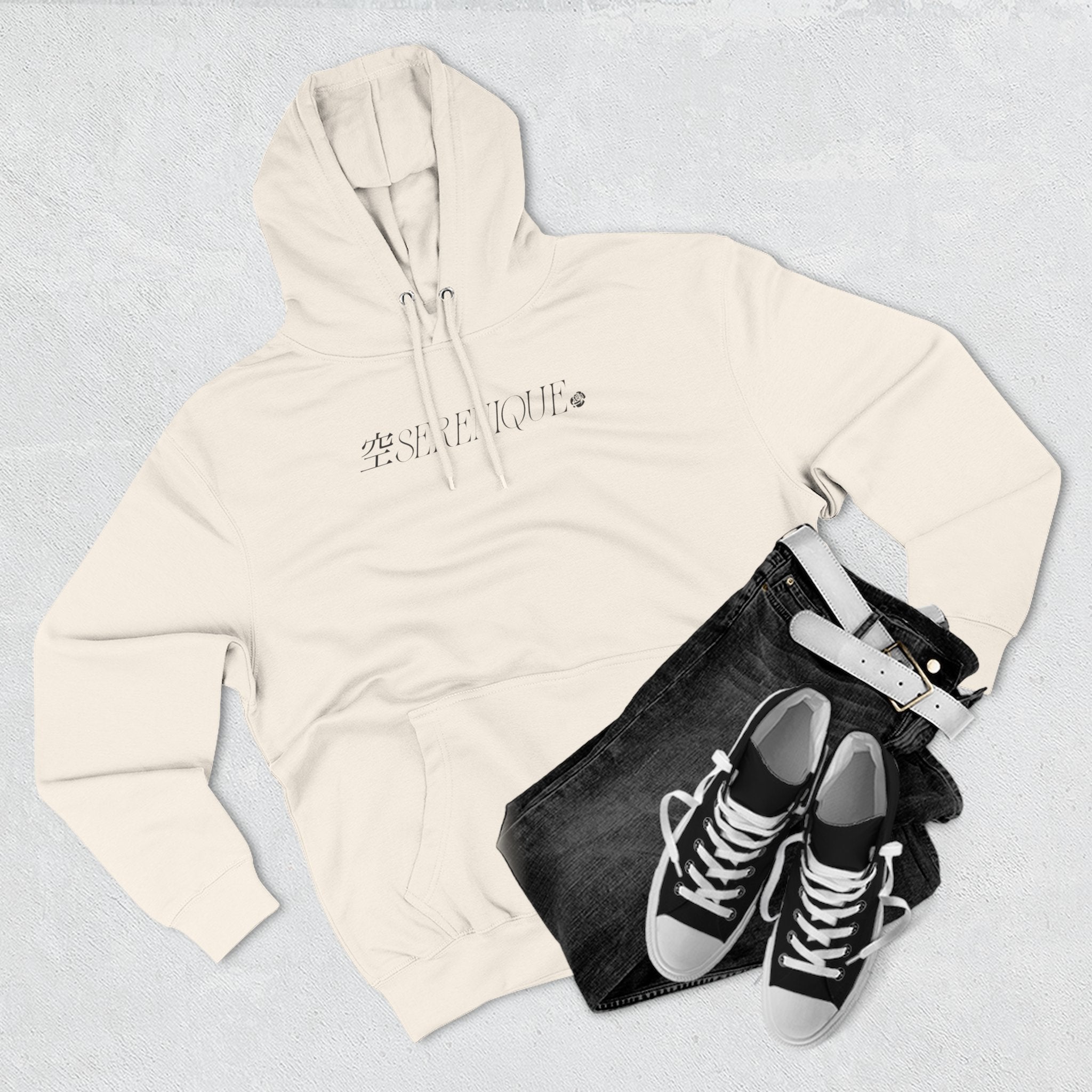 Hoodie - Japanese Floral Inspirational Three-Panel Fleece