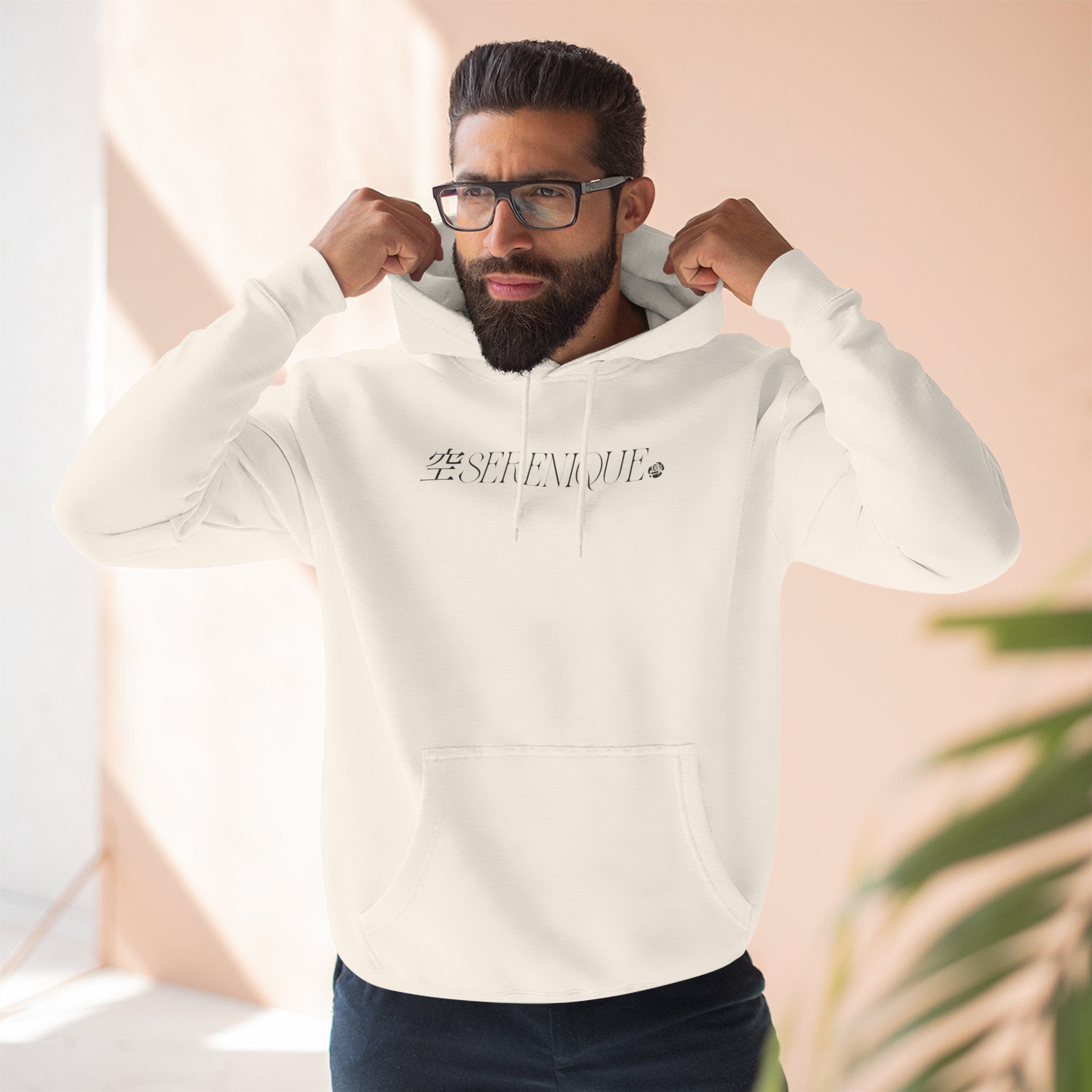 Hoodie - Japanese Floral Inspirational Three-Panel Fleece